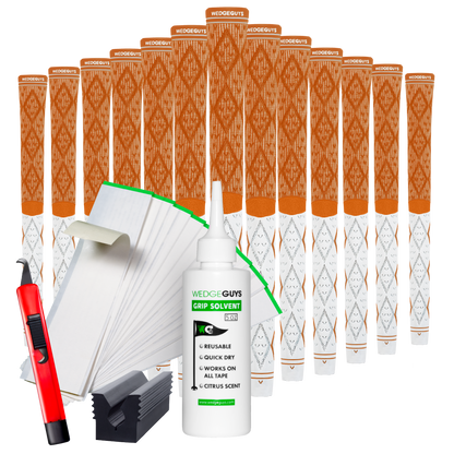 Wedge Guys Diamond Hybrid Golf Grips Bundle 13-Pack - Standard Midsize Oversize