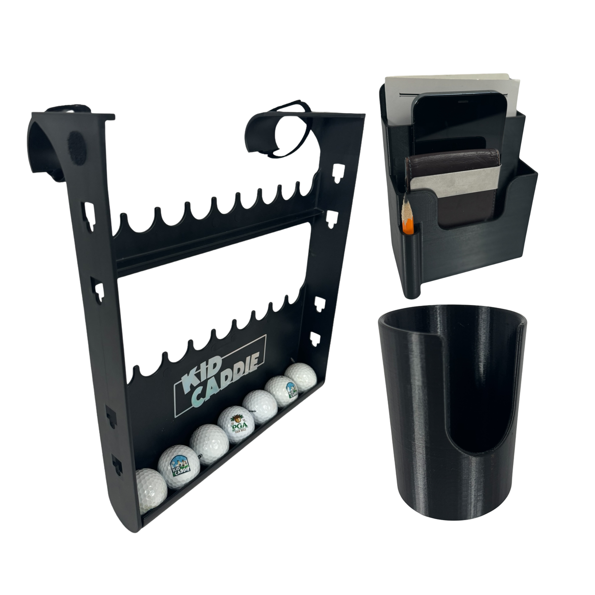 Back Nine Bundle - Kid Caddie, Organizer and Cup Holder Accessory Bundle
