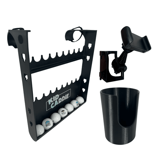 Front Nine Bundle - Kid Caddie, Phone and Cup Holder Accessory Bundle