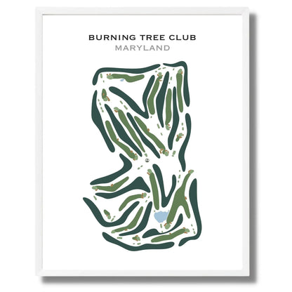 Burning Tree Club, Maryland - Printed Golf Course