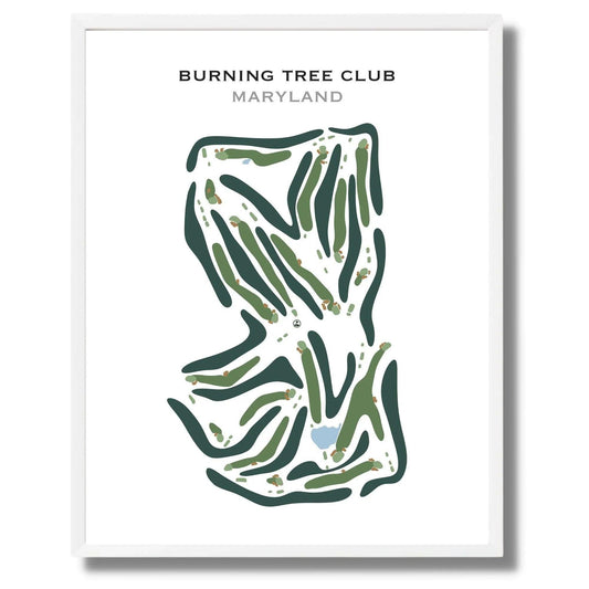 Burning Tree Club, Maryland - Printed Golf Course