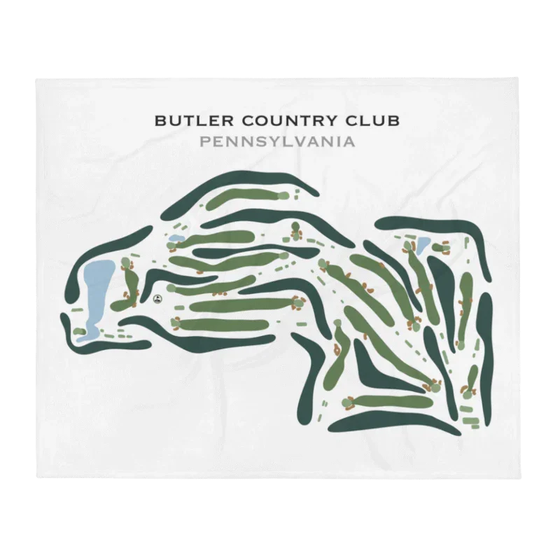 The Butler Country Club, Pennsylvania - Printed Golf Course