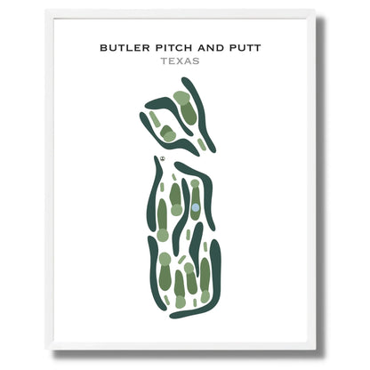 Butler Pitch & Putt, Texas - Printed Golf Course