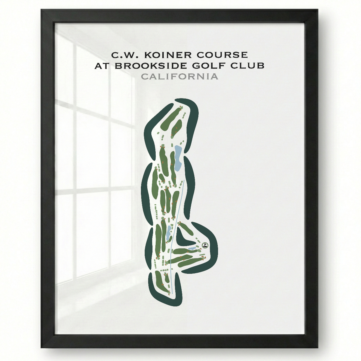 C.W. Koiner Course at Brookside Golf Club, California - Printed Golf Courses