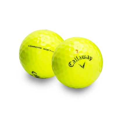 Used Callaway Chrome Soft Yellow Golf Balls - 1 Dozen - GOLF LEAGUE