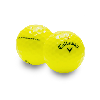 Used Callaway Chrome Soft X Yellow Golf Balls - 1 Dozen - GOLF LEAGUE