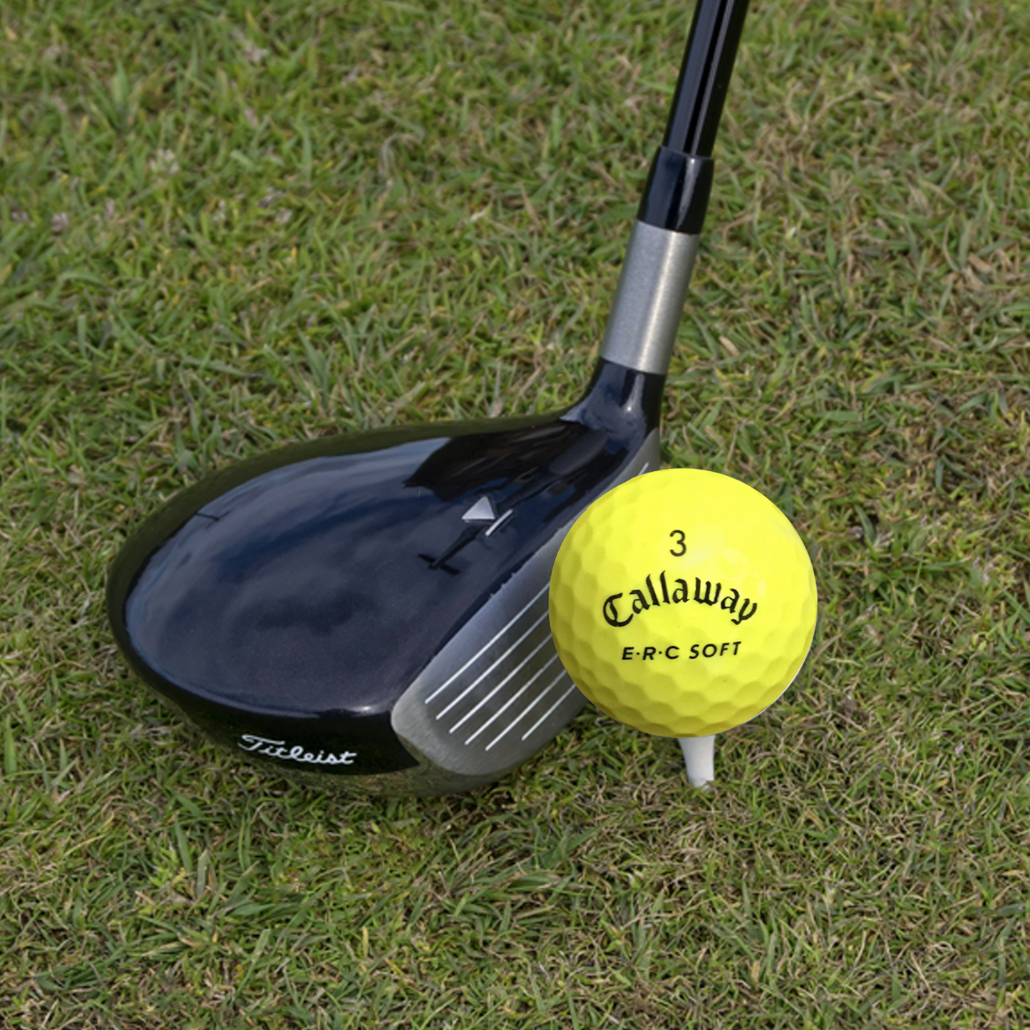 Used Callaway ERC Soft Triple Track Yellow Golf Balls - 1 Dozen