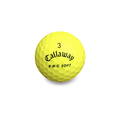Used Callaway ERC Soft Triple Track Yellow Golf Balls - 1 Dozen