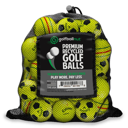 Recycled Mix Yellow Callaway Graphic Balls –  48 Count