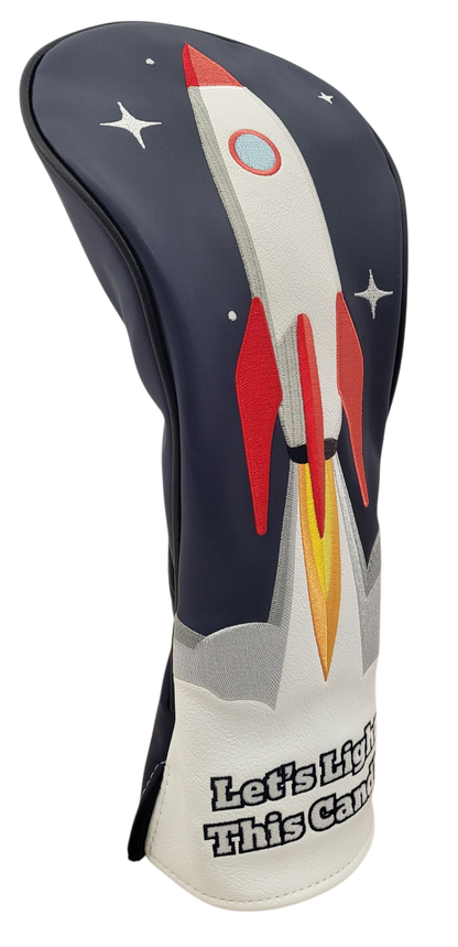 Let's Light This Candle (Rocket) Embroidered Driver Headcover by ReadyGOLF