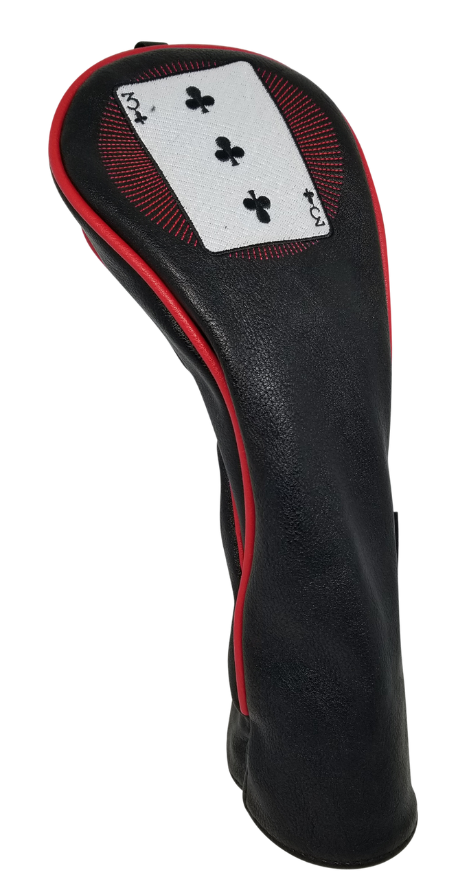 Casino Embroidered Fairway Headcover - 3 of Clubs by ReadyGOLF