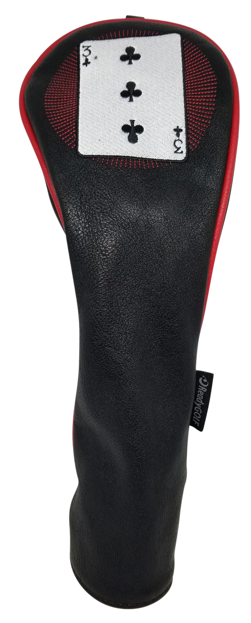 Casino Embroidered Fairway Headcover - 3 of Clubs by ReadyGOLF