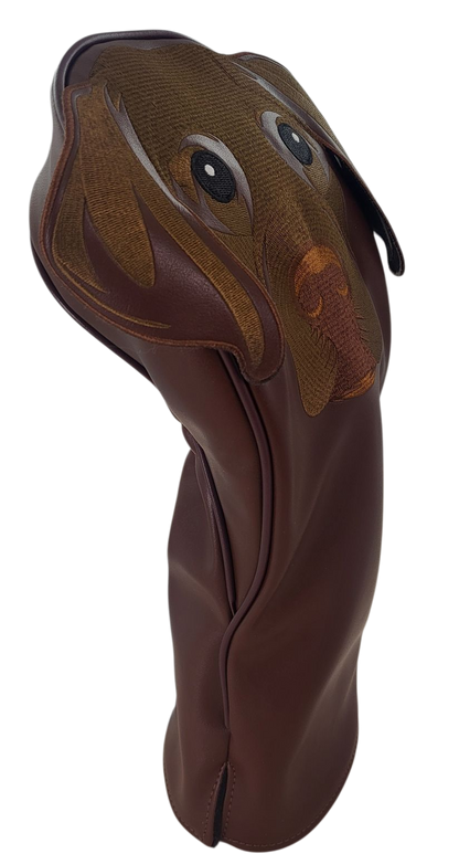 Chocolate Labrador Embroidered Classic Driver Headcover by ReadyGOLF