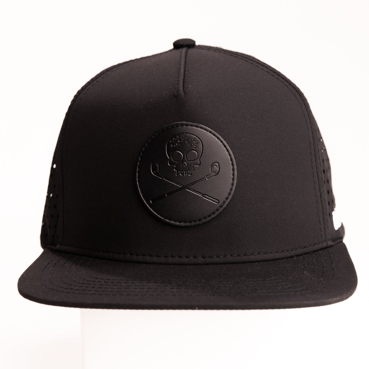 Bad Cards Black on Black Flat-Bill Hat with Laser-cut Back