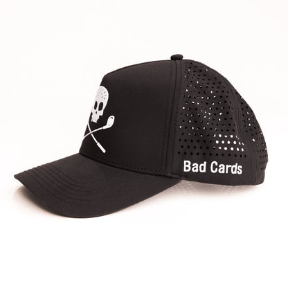 Bad Cards Curved-Brim Hat with Laser-cut Back