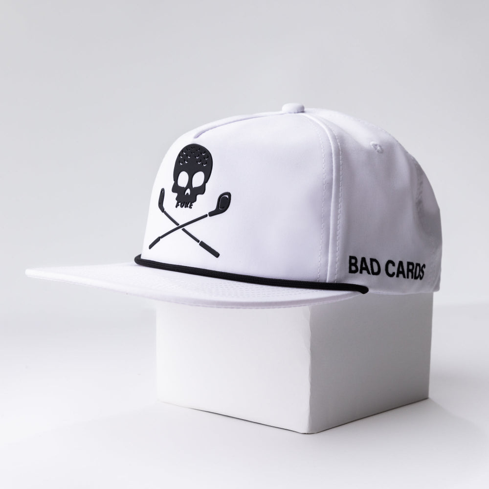 White Snapback Logo Hat (Rubber Logo)