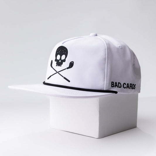 White Snapback Logo Hat (Rubber Logo)