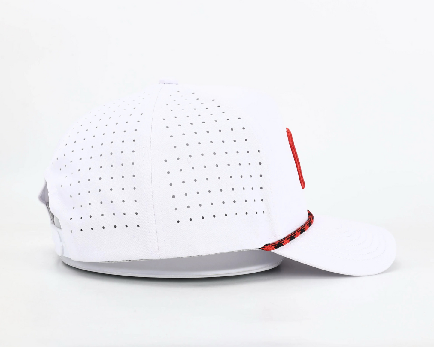 Crown Point White Rope Hat - Chippopotamus Red