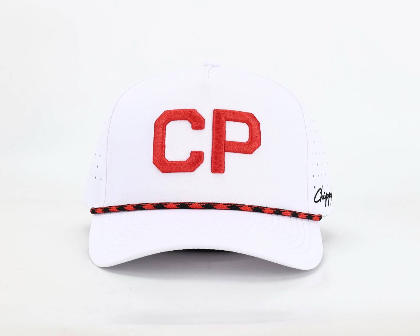 Crown Point White Rope Hat - Chippopotamus Red