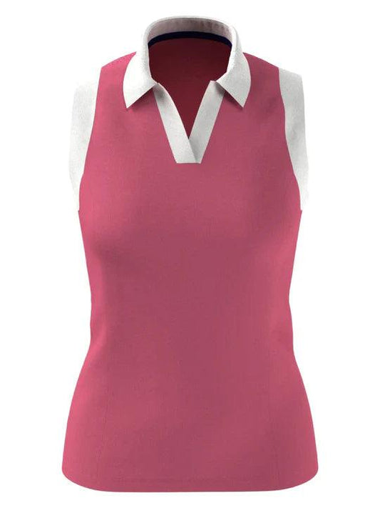 Callaway Womens Color Block V-Placket Golf Polo