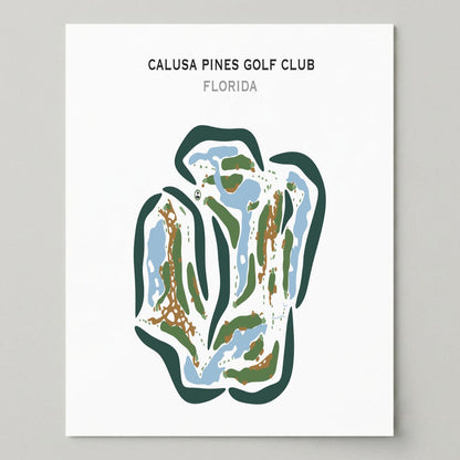 Calusa Pines Golf Club, Florida - Printed Golf Courses