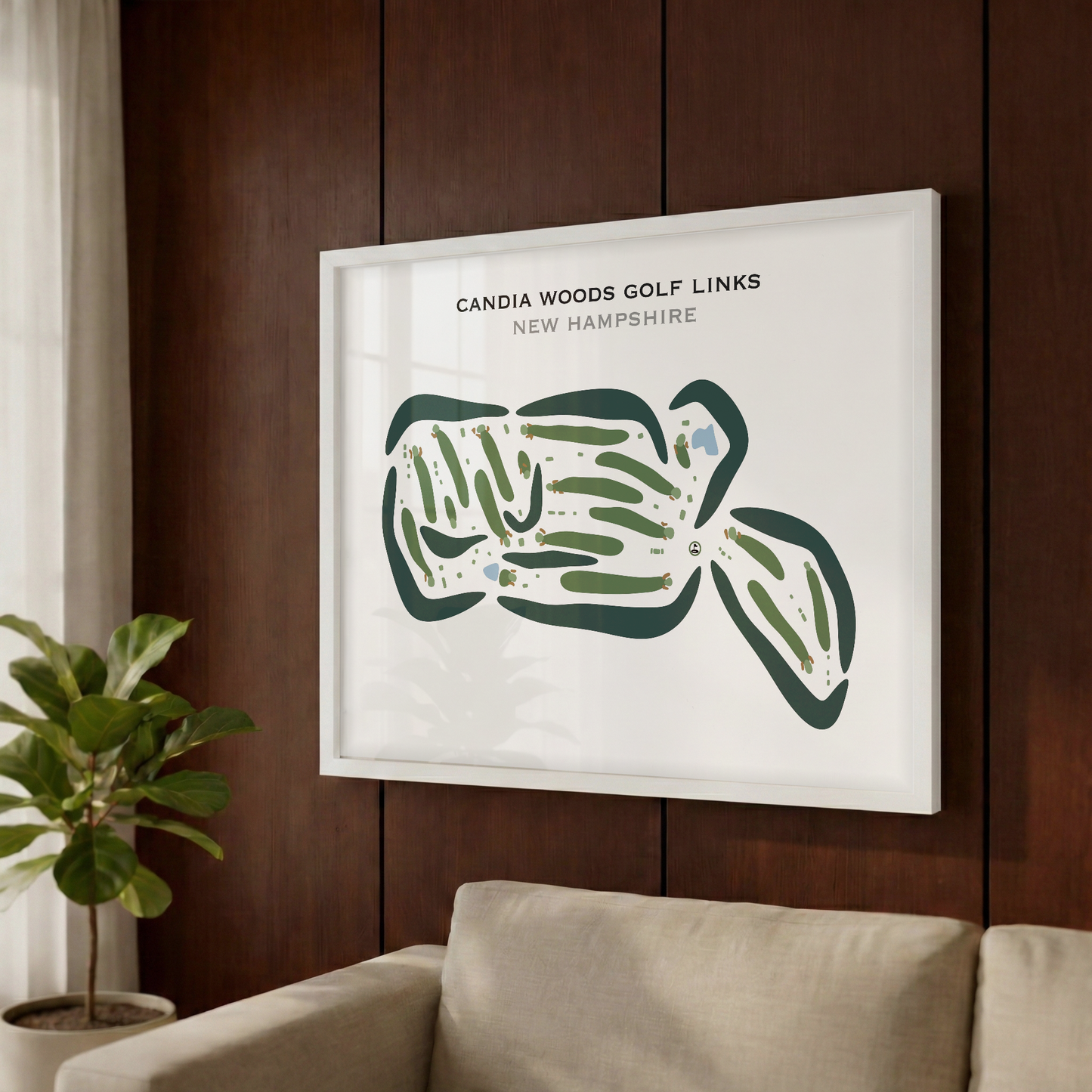 Candia Woods Golf Links, New Hampshire - Printed Golf Courses