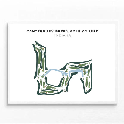 Canterbury Green Golf Course, Indiana - Printed Golf Course