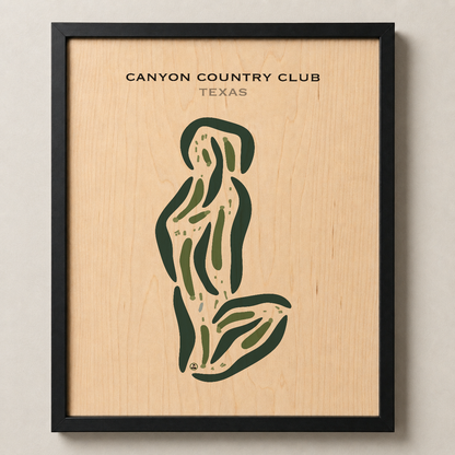 Canyon Country Club, Texas - Printed Golf Courses