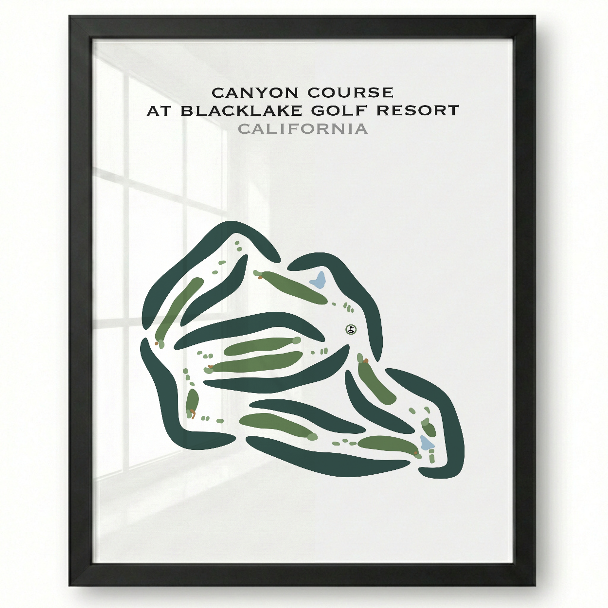 Canyon Course at Blacklake Golf Course, California - Printed Golf Courses