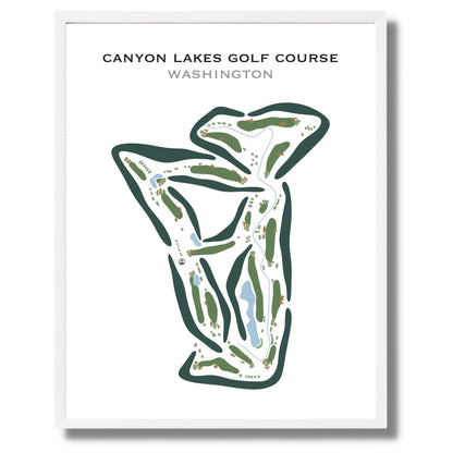 Canyon Lakes Golf Course, Washington - Printed Golf Courses