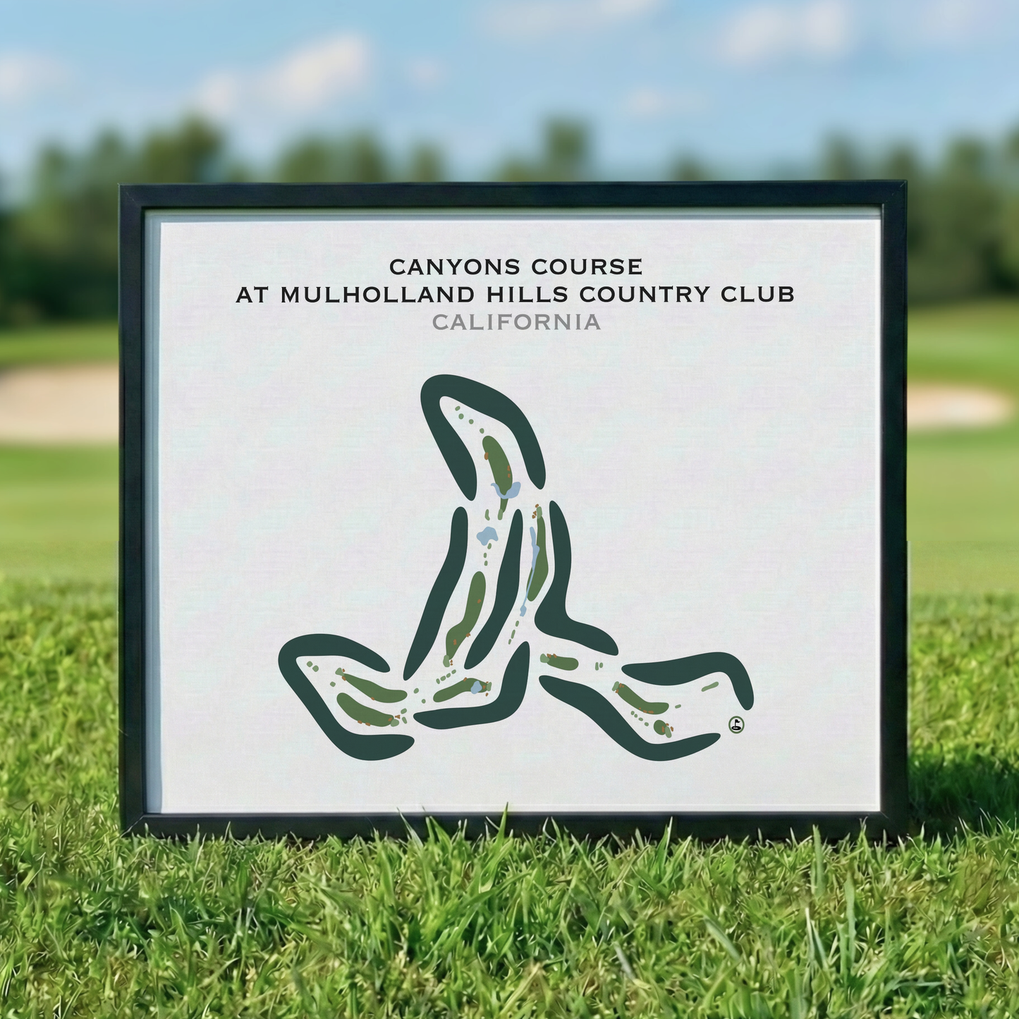 Canyons Course at Mulholland Hills Country Club, California - Printed Golf Courses