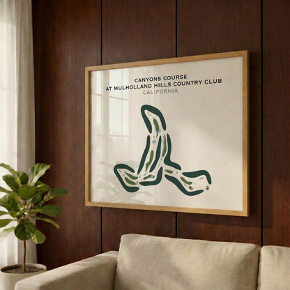 Canyons Course at Mulholland Hills Country Club, California - Printed Golf Courses