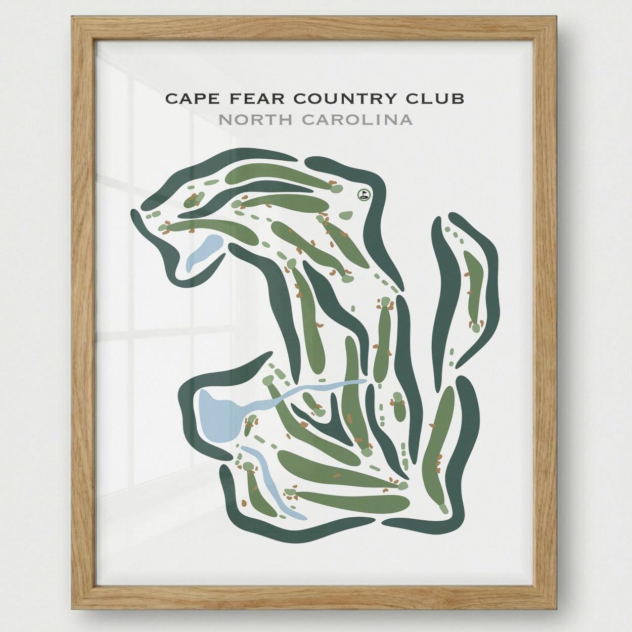 Cape Fear Country Club, North Carolina - Printed Golf Courses
