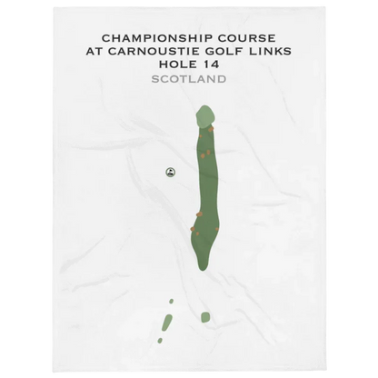 Championship Course at Carnoustie Golf Links Hole 14, Scotland - Printed Golf Courses