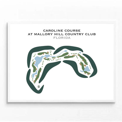 Caroline Course at Mallory Hill Country Club, Florida - Printed Golf Courses