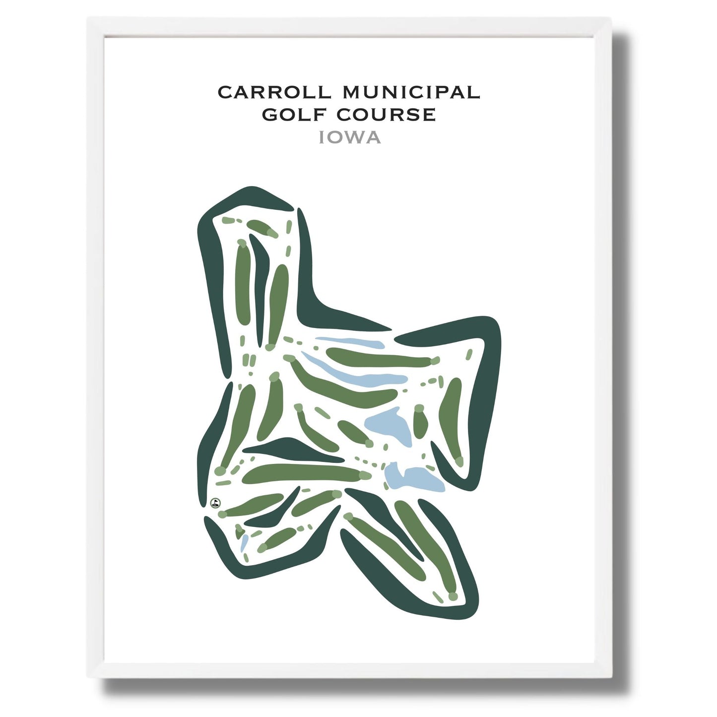 Carroll Municipal Golf Course, Iowa - Printed Golf Courses