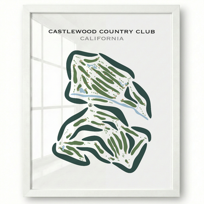 Castlewood Country Club, California - Printed Golf Courses