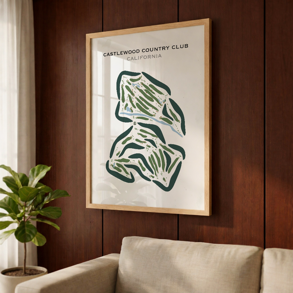 Castlewood Country Club, California - Printed Golf Courses