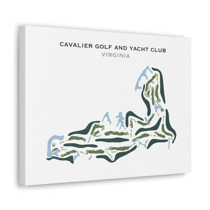 Cavalier Golf & Yacht Club, Virginia - Printed Golf Course
