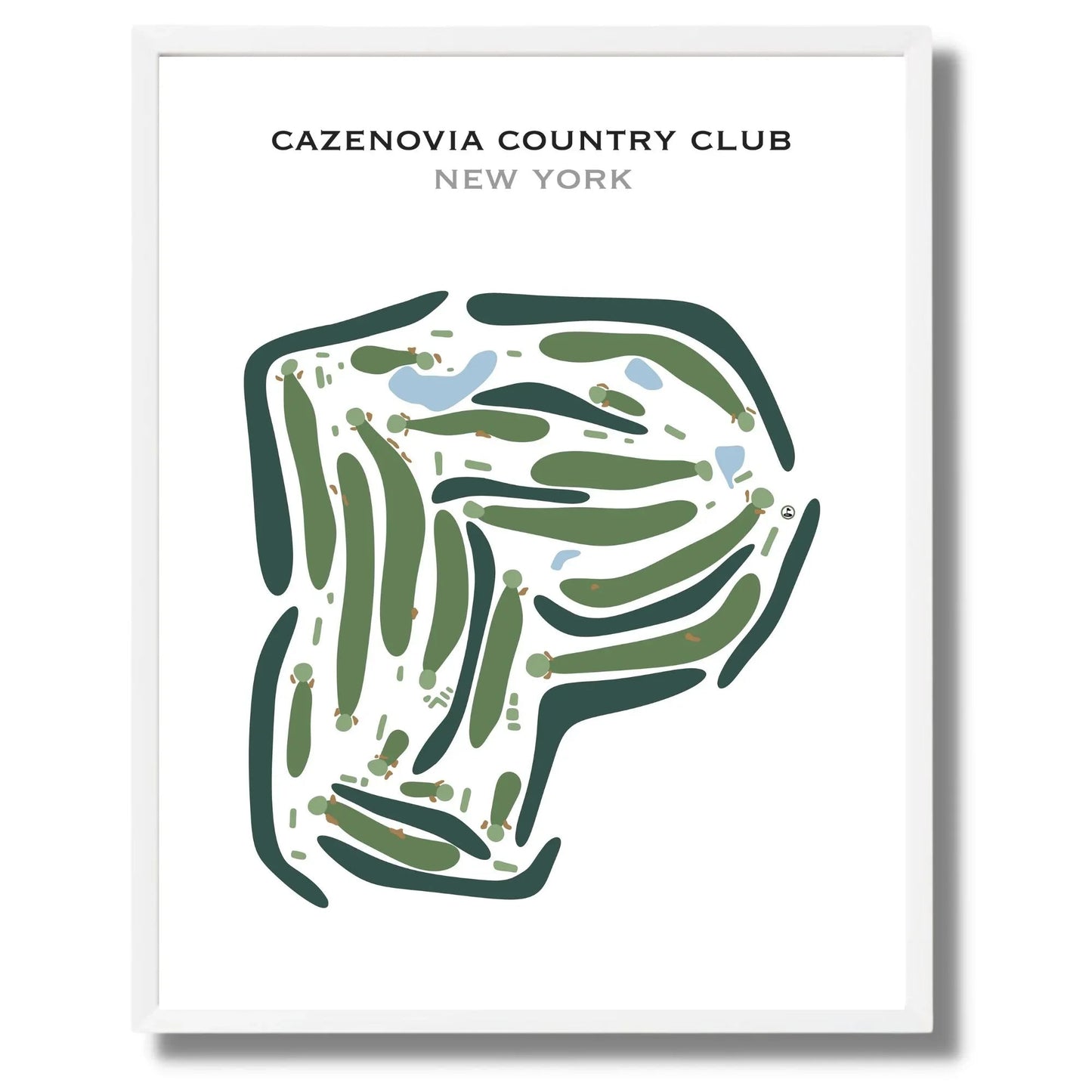 Cazenovia Country Club, New York - Printed Golf Course