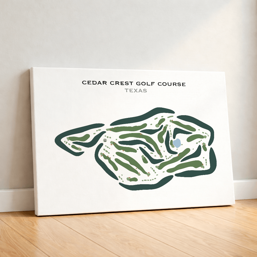 Cedar Crest Golf Course, Texas - Printed Golf Course