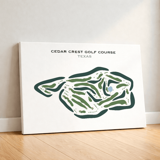 Cedar Crest Golf Course, Texas - Printed Golf Course