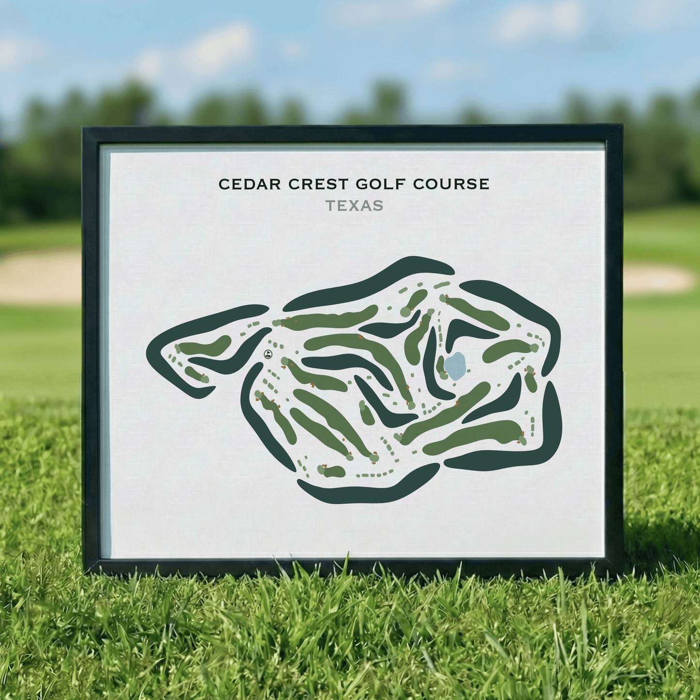 Cedar Crest Golf Course, Texas - Printed Golf Course