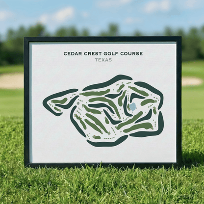 Cedar Crest Golf Course, Texas - Printed Golf Course