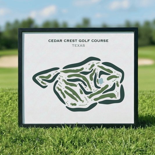 Cedar Crest Golf Course, Texas - Printed Golf Course