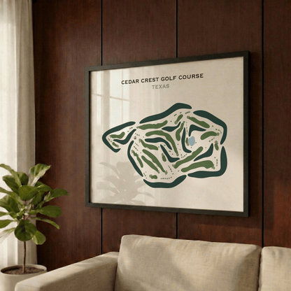 Cedar Crest Golf Course, Texas - Printed Golf Course