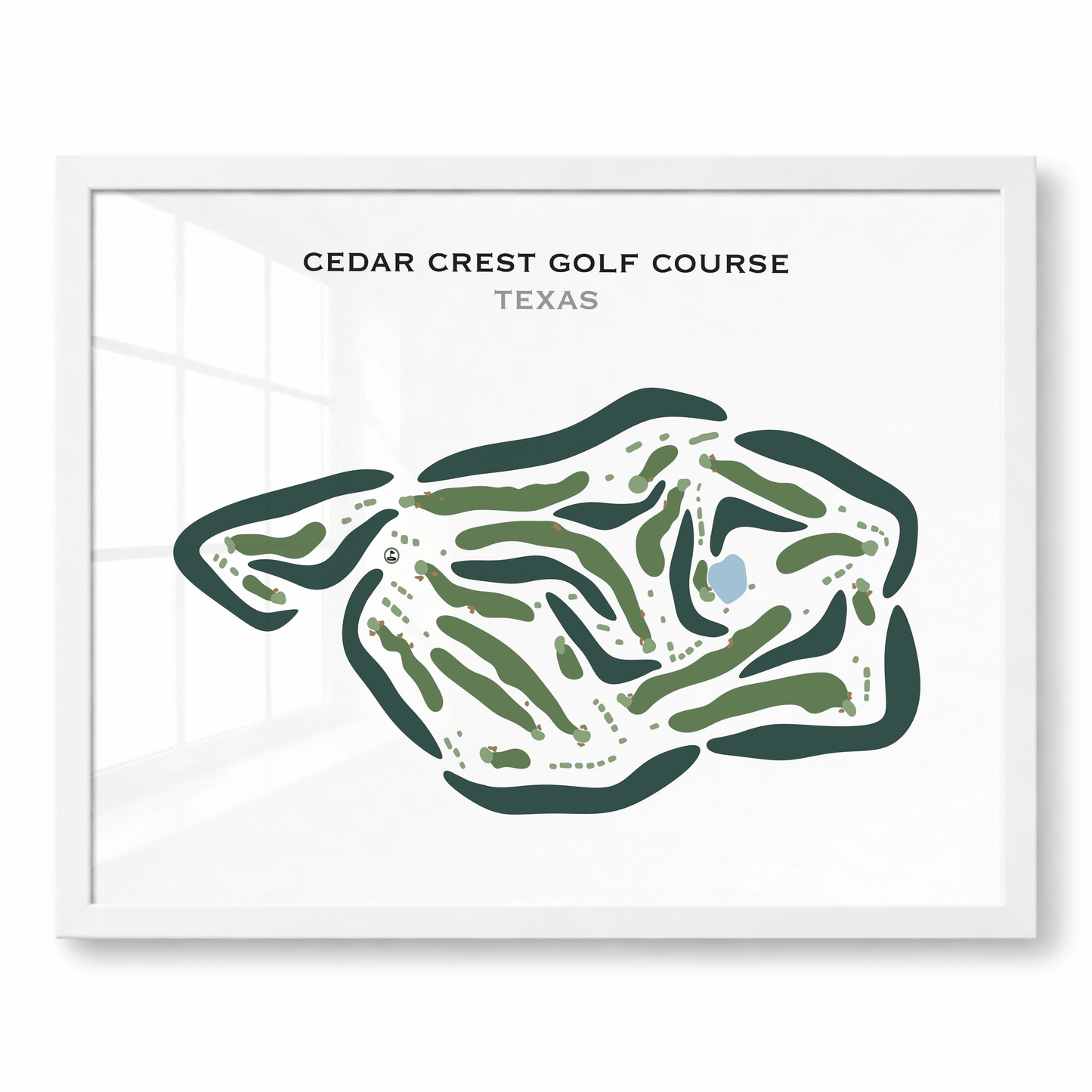 Cedar Crest Golf Course, Texas - Printed Golf Course