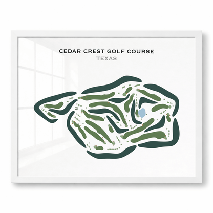 Cedar Crest Golf Course, Texas - Printed Golf Course