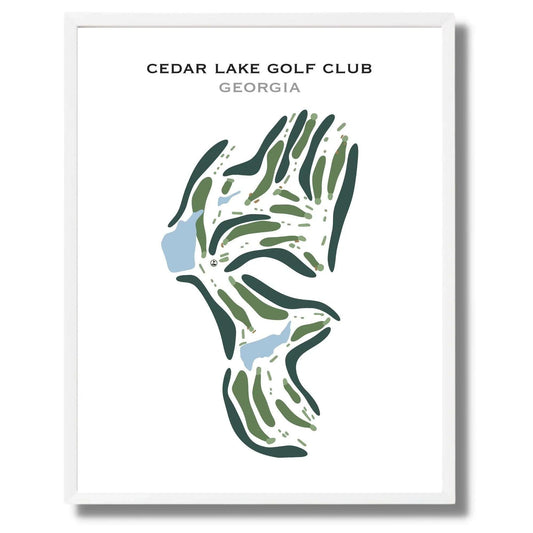 Cedar Lake Golf Club, Georgia - Printed Golf Course