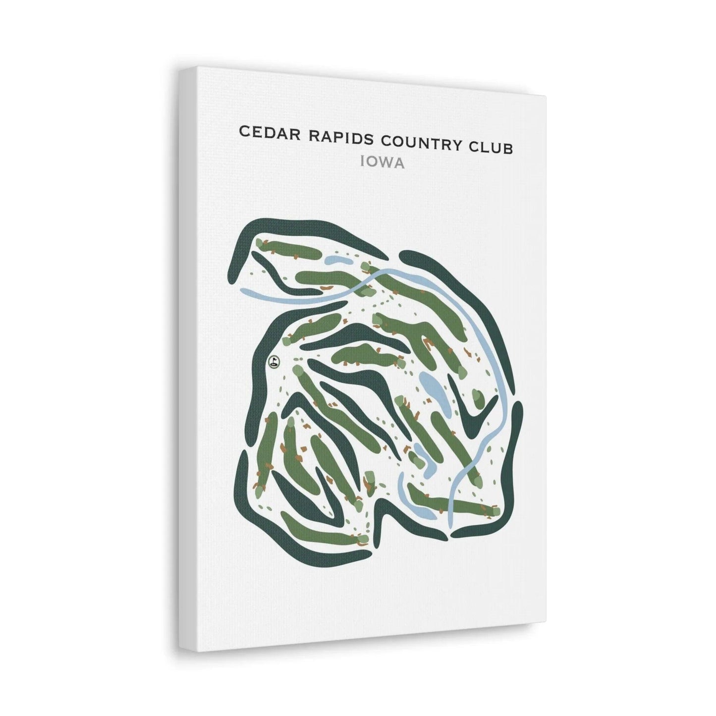 Cedar Rapids Country Club, Cedar Rapids Iowa - Printed Golf Courses